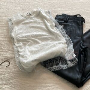 Top Shop Faux Leather Pants